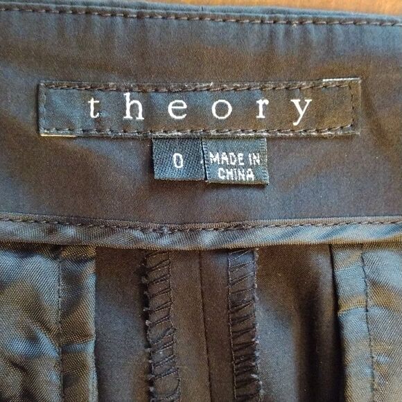 THEORY "HANNIE" Women's Stretch Capri Pant, Size 0, Black - Picture 5 of 9